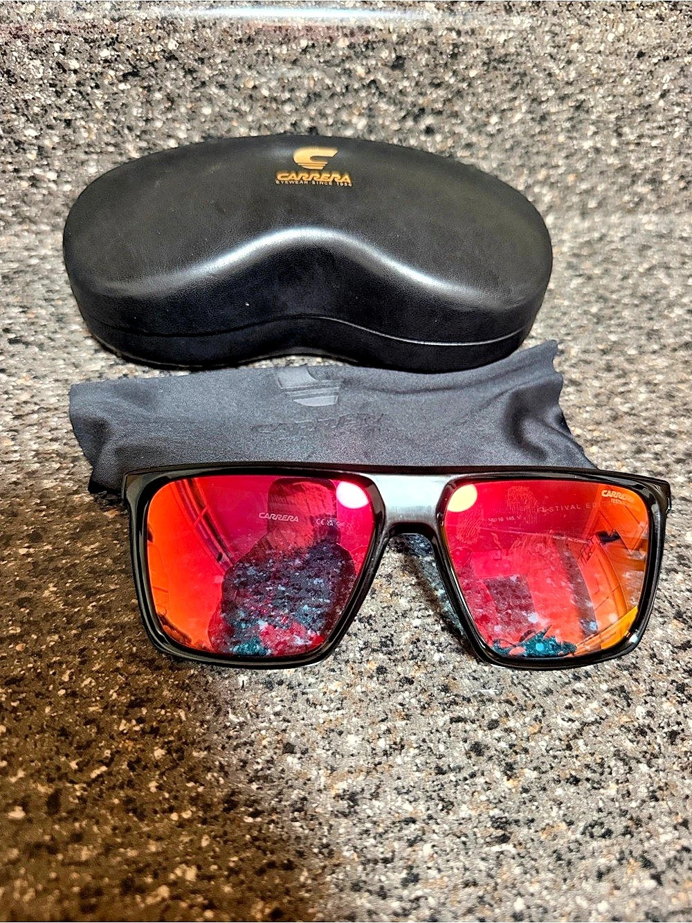 Carrera Festival Edition Cat 2 Black & Red Sunglasses